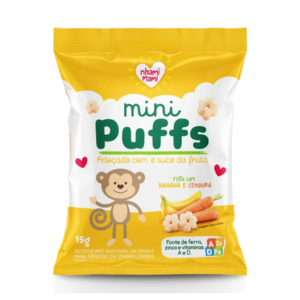 Cenoura e banana- Mini puffs