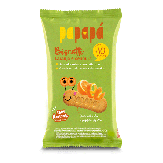 Biscotti papapá laranja e cenoura
