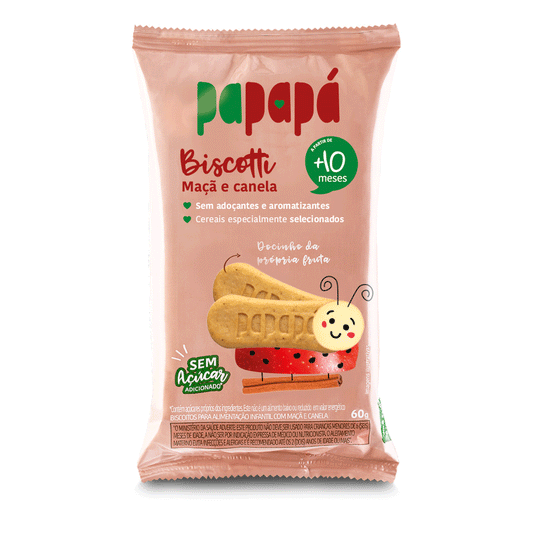 Biscotti papapá maça e canela