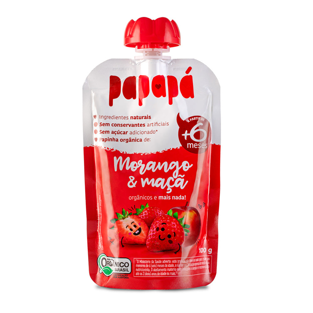 Papinha papapá maça e morango 100 g